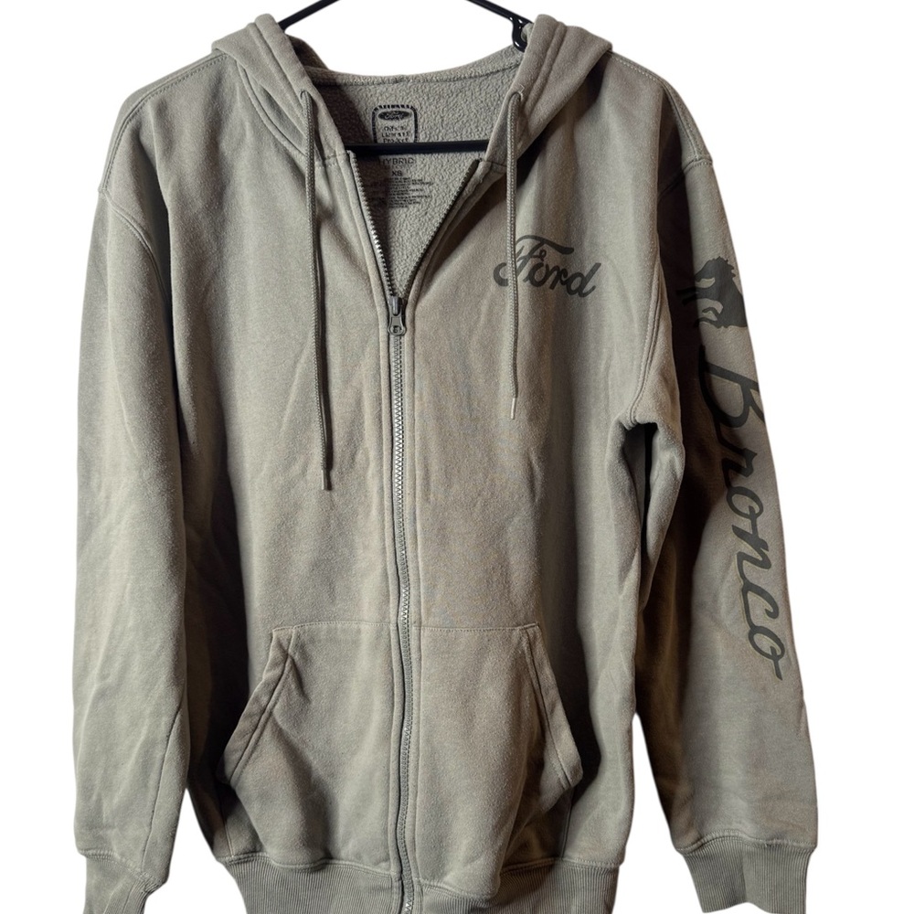 Ford Men's Zip-Up Hoodie in Gray